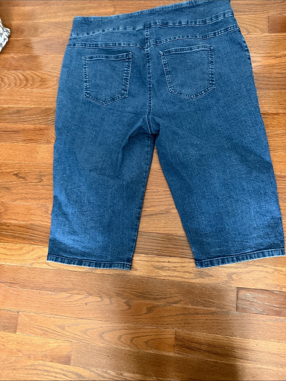 Ruby Rd. Mid-Dark Blue Cropped Pull-On Jeans - Picture 5 of 6
